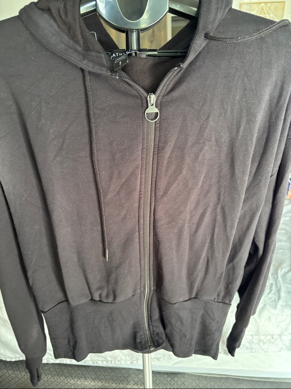 Athleta Black Full-Zip Hooded Jacket - Picture 3 of 9